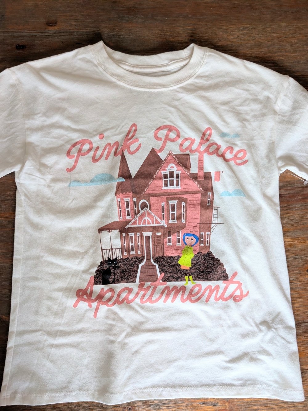 Coraline White Graphic Kids Tee (New)
